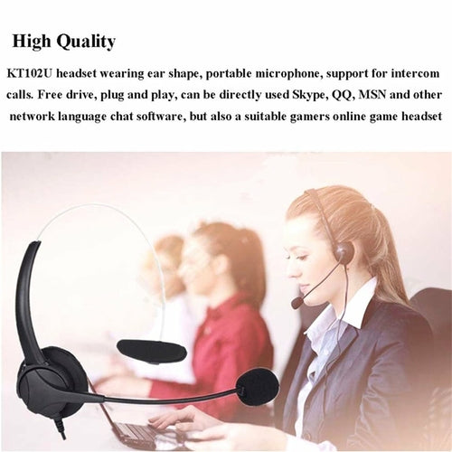 Adjustable Noise Canceling Earphone for PC Laptop