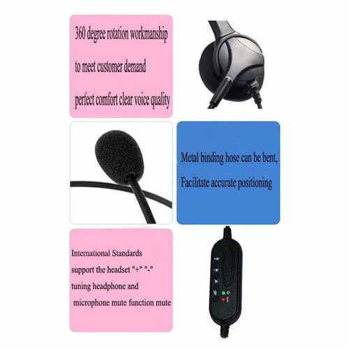 Adjustable Noise Canceling Earphone for PC Laptop